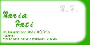 maria hati business card